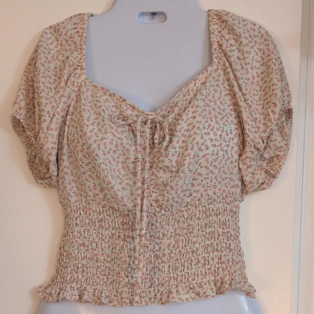 Floral Cream Women's Top